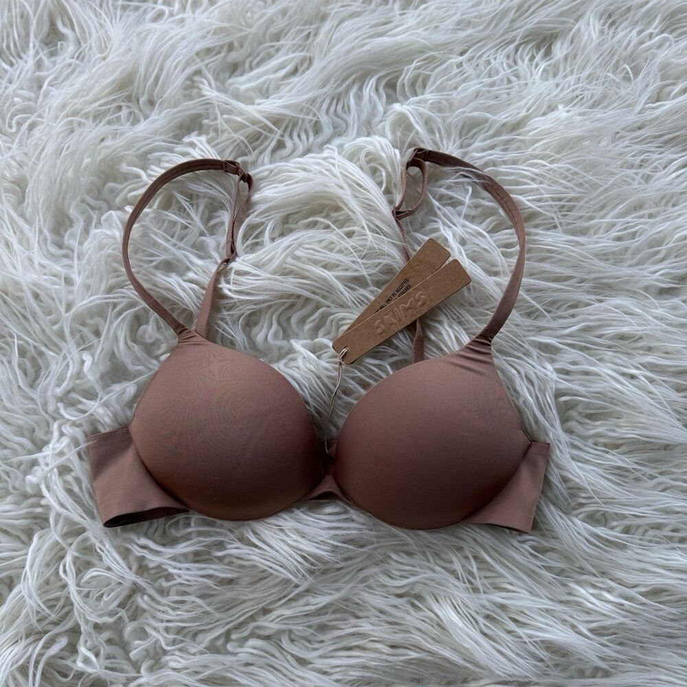 Skims Ultimate Push up Plunge Bra Sienna Size 30B